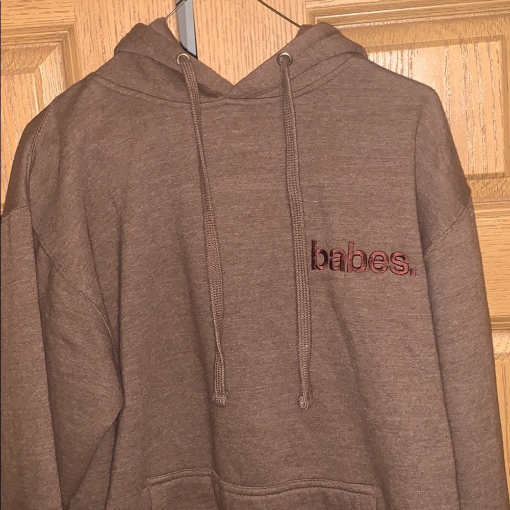 Babes and felines comfy Mocha hoodie